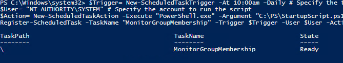 Creating Scheduled Tasks with PowerShell Scripts
